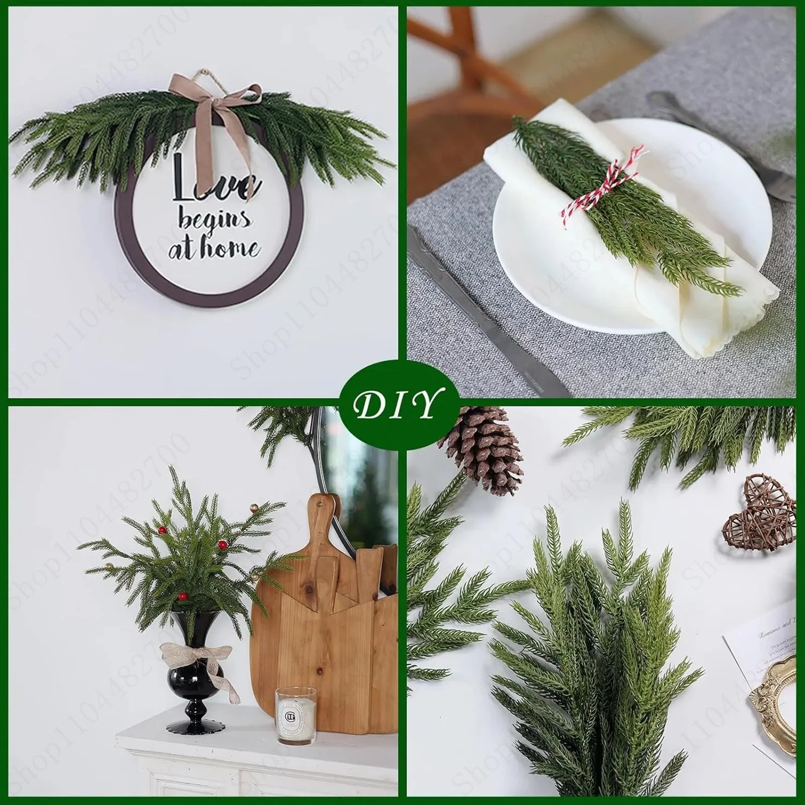 Штучні Гілки Норфолкської Сосни (5-100 шт.) для DIY Декору