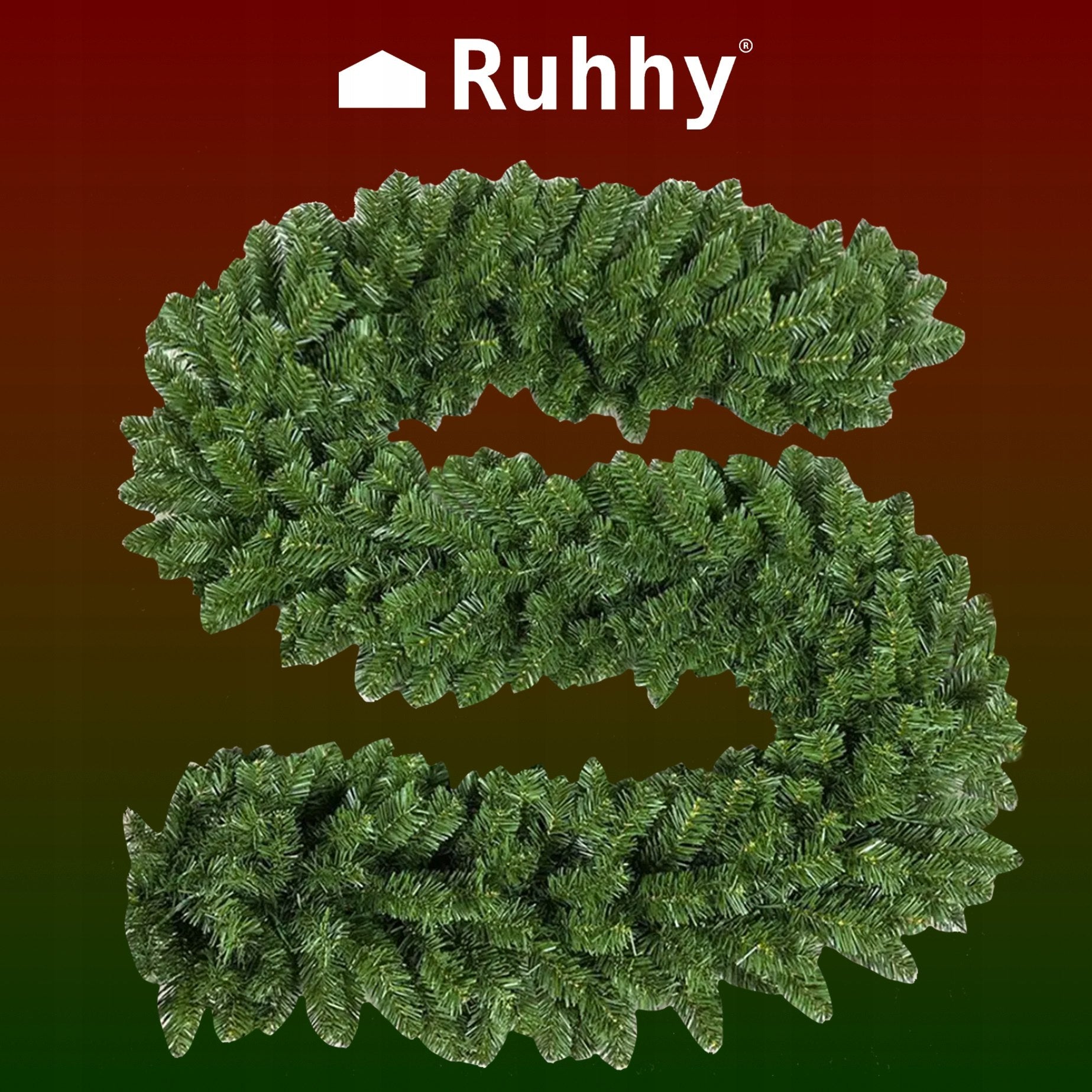 Різдвяний штучний гірляндний вінок "Сосна" 2,7 м Ruhhy