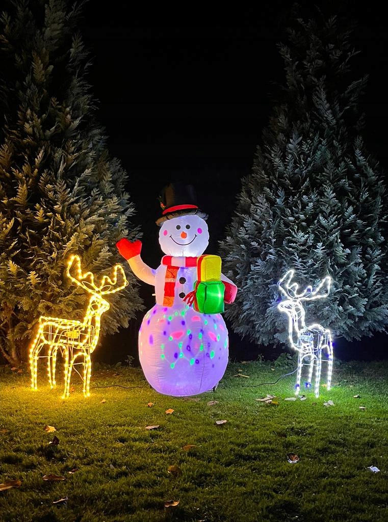 Різдвяний надувний сніговик з LED підсвіткою