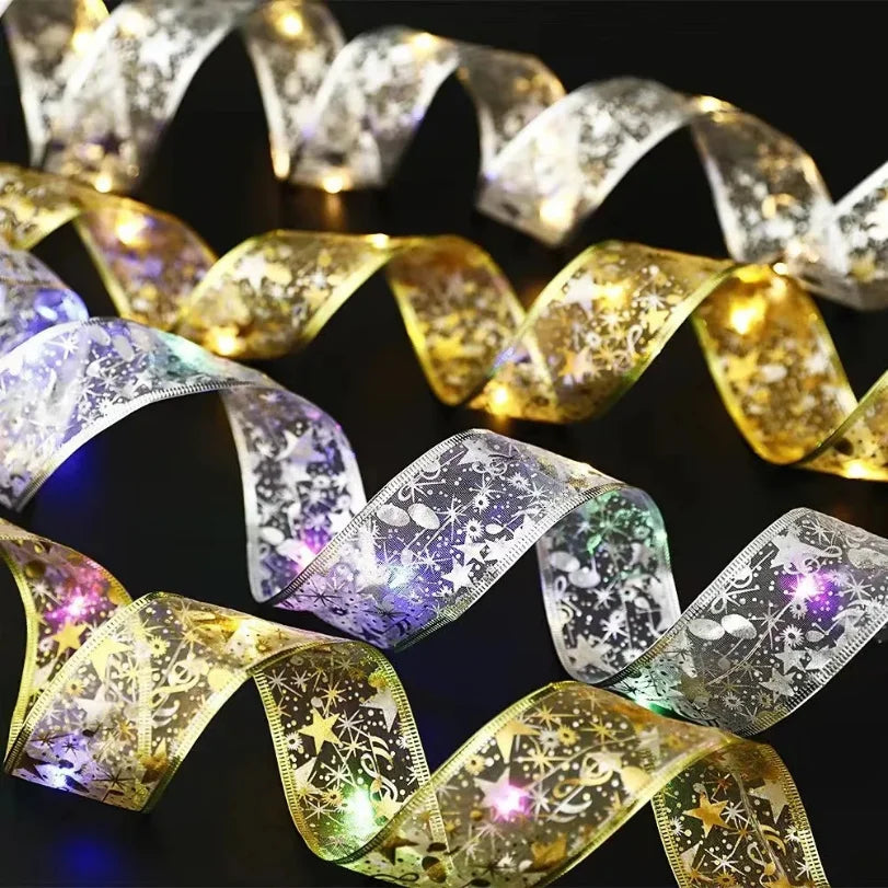 LED Гірлянда-Стрічка для Різдвяного Декору (DIY Банти)