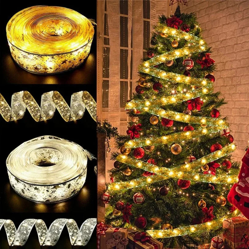 LED Гірлянда-Стрічка для Різдвяного Декору (DIY Банти)