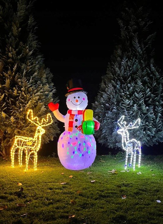 Різдвяний надувний сніговик з LED підсвіткою